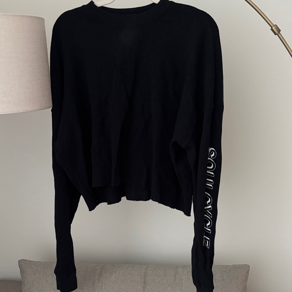 SoulCycle Black Long Sleeve Tee with Logo